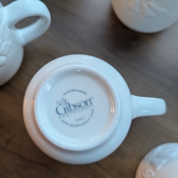 Gibson Fruitful Harvest Coffee Cups & Candle Holder - Picture 2 of 4